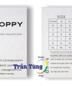 In tag quần áo mác thẻ bài Hóc Môn