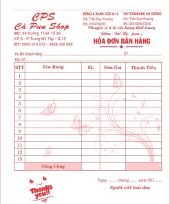 In hóa đơn bán lẻ, biên nhận, biểu mẫu quận 9