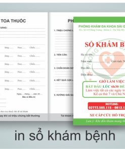 In sổ khám bệnh, khám sức khoẻ, khám thai quận 2